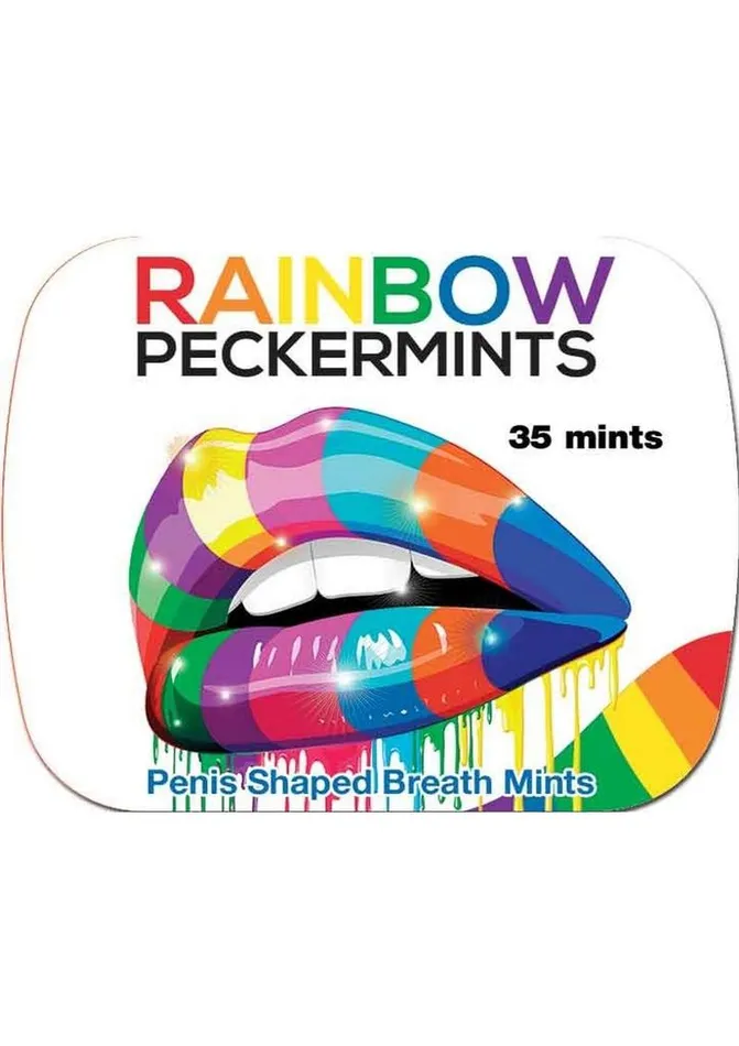 Rainbow Anal Rainbow Peckermints Breath Mints 8 Ounce Tin