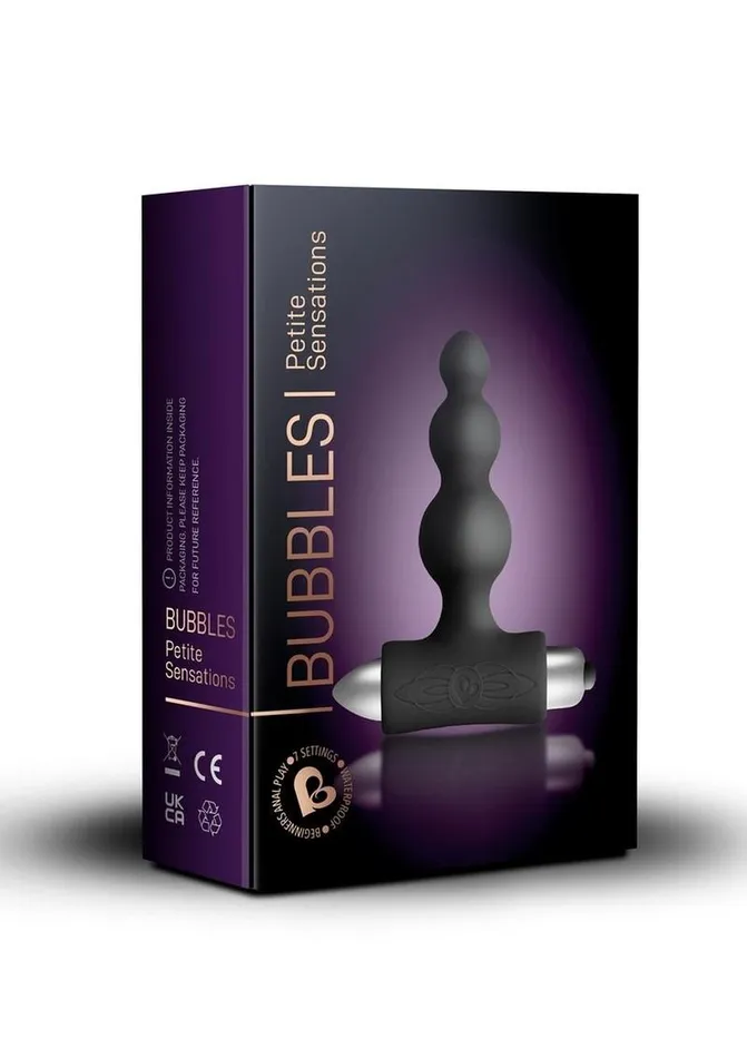 Rocks Off Male Sex Toys Petite Sensations Bubbles Silicone Vibrating Anal Stimulator