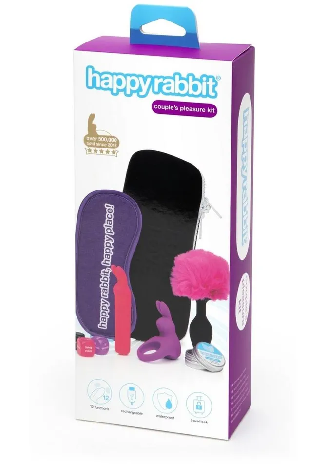 Vibrators Happy Rabbit Couples Rechargeable Silicone Pleasure Kit Happy Rabbit