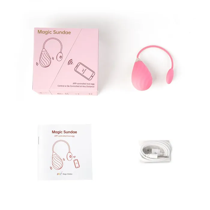 Vibrators Magic Motion Magic Sundae App Controlled Egg Vibrator Pink Magic Motion