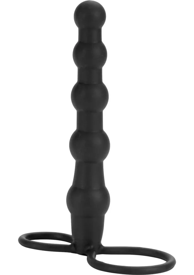 Anal Male Sex Toys Silicone Beaded Double Rider Anal Probe Cock Ring