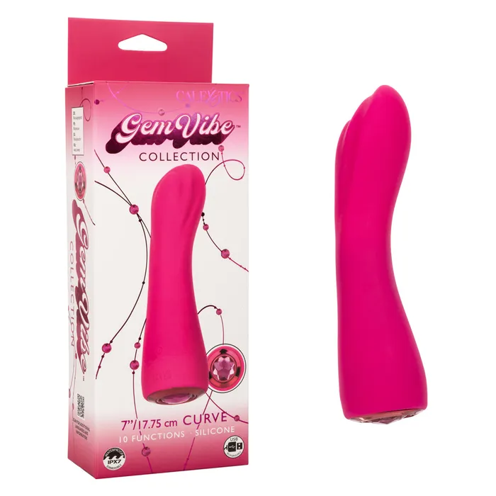 CalExotics Vibrators Gem Vibe Collection Curve Pink