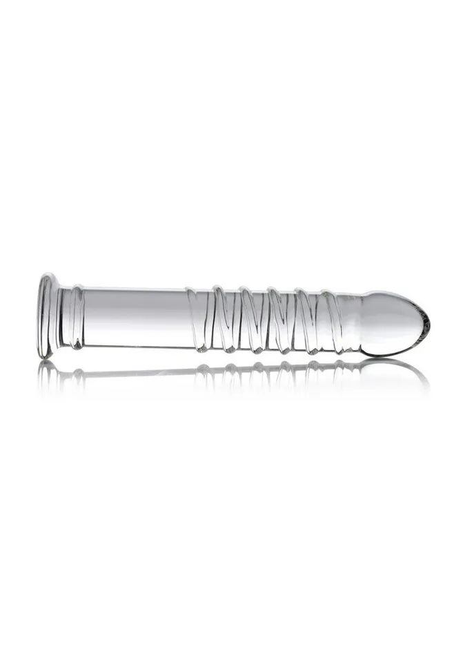 Female Sex Toys Master Series Behemoth Ribbed XL Dildo 1225in Glass Master Series