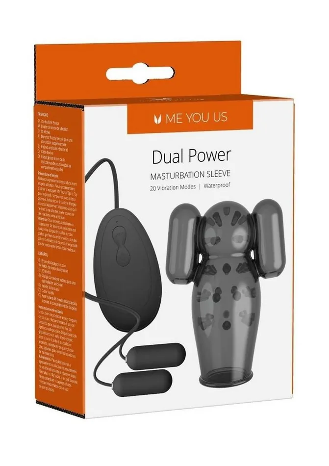 Me You Us Male Sex Toys ME YOU US Dual Power Masturbation Sleeve
