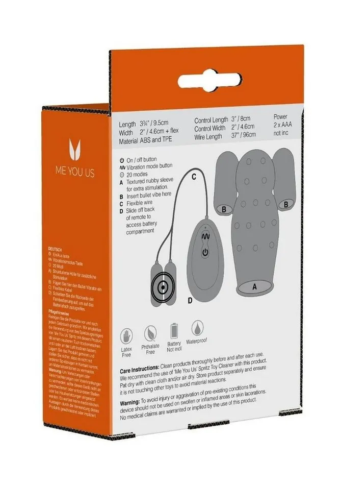 Me You Us Male Sex Toys ME YOU US Dual Power Masturbation Sleeve