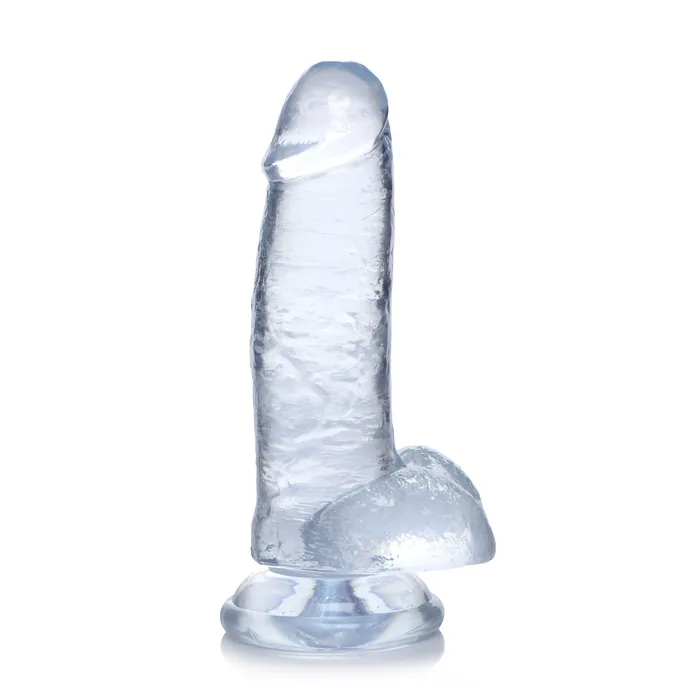 Dildos CThru by Jock Jock CThru 7 Clear TPE Dong WBalls Suction Cup