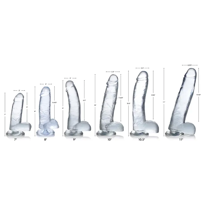Dildos CThru by Jock Jock CThru 7 Clear TPE Dong WBalls Suction Cup Dildos CThru by Jock Jock CThru 7 Clear TPE Dong WBalls Suction Cup