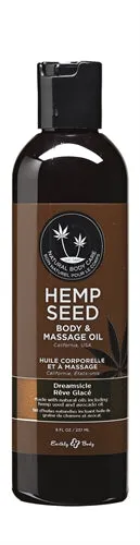 Hemp Seed Massage and Body Oil Dreamsicle 8 Fl Oz 237ml Earthly Body Couples