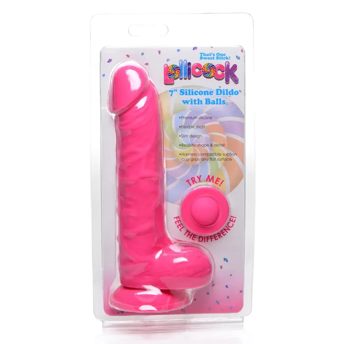 Lollicock Female Sex Toys Lollicock 7 Silicone Dildo With Balls Cherry Lollicock Female Sex Toys Lollicock 7 Silicone Dildo With Balls Cherry