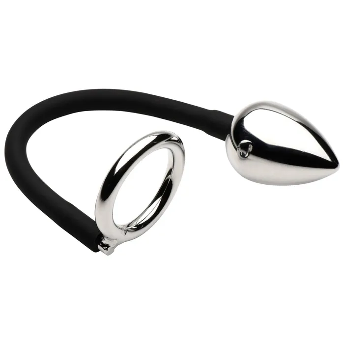 Male Sex Toys Tug Plus Plug Cock and Ball Ring With Anal Plug Black XR Brands Male Sex Toys Tug Plus Plug Cock and Ball Ring With Anal Plug Black XR Brands