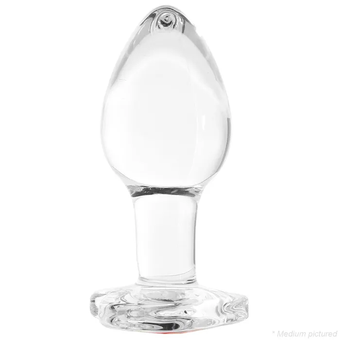 Pink Cherry Anal Booty Sparks Red Heart Gem Glass Anal Plug Set