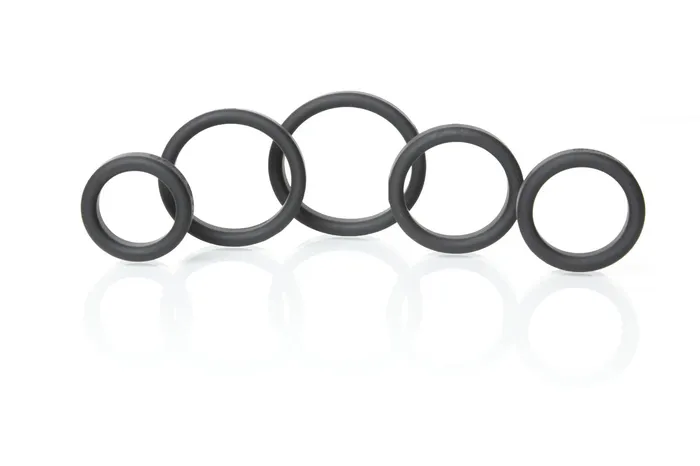 Rascal Anal Boneyard Silicone Ring 5 Pc Kit Black