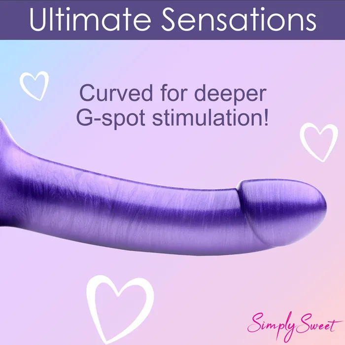 Simply Sweet Dildos Simply Sweet Metallic Silicone Dildo Purple Simply Sweet Dildos Simply Sweet Metallic Silicone Dildo Purple