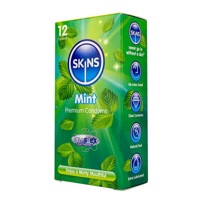 Skins Condoms Mint 12 Pack Skins Female Sex Toys