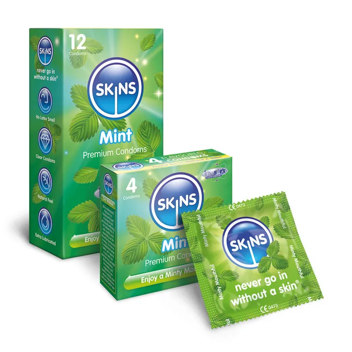Skins Condoms Mint 12 Pack Skins Female Sex Toys
