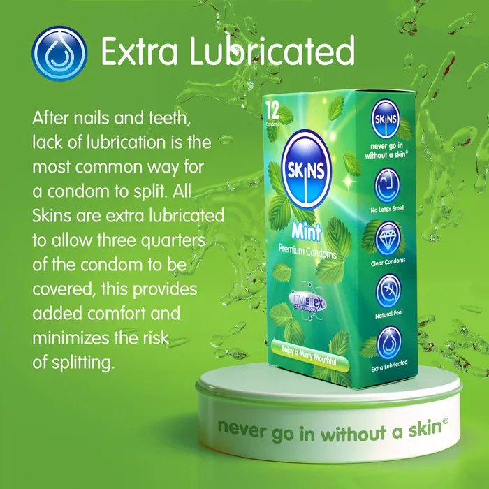 Skins Condoms Mint 12 Pack Skins Female Sex Toys