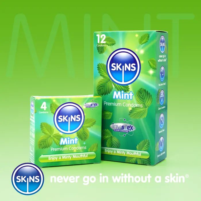 Skins Condoms Mint 12 Pack Skins Female Sex Toys
