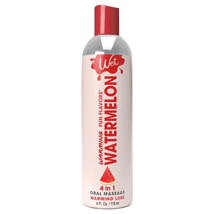 Wet Warming Fun Flavors Watermelon 4 in 1 Lubricant 4 Oz Wet Female Sex Toys Wet Warming Fun Flavors Watermelon 4 in 1 Lubricant 4 Oz Wet Female Sex Toys