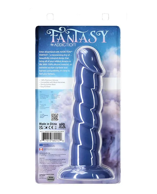 Addiction Fantasy Unicorn Silicone Dildo 8in Blue Addiction Dildos