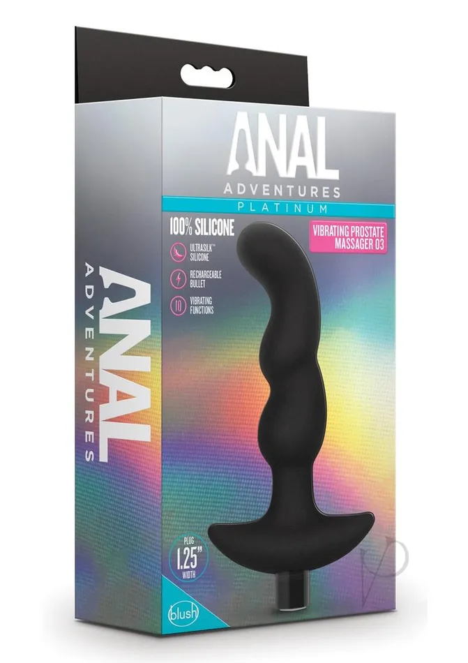 Anal Adventures Male Sex Toys Anal Adventures Platinum Silicone Rechargeable Vibrating Prostate Massager 03 Black Anal Adventures Male Sex Toys Anal Adventures Platinum Silicone Rechargeable Vibrating Prostate Massager 03 Black