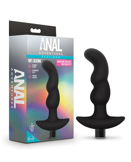 Anal Adventures Male Sex Toys Anal Adventures Platinum Silicone Rechargeable Vibrating Prostate Massager 03 Black Anal Adventures Male Sex Toys Anal Adventures Platinum Silicone Rechargeable Vibrating Prostate Massager 03 Black