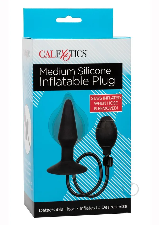 Anal Anal Medium Silicone Inflatable Plug Black