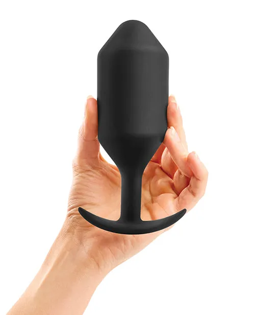 Anal B Vibe BVibe Snug Plug 6 Silicone Weighted Anal Plug Black