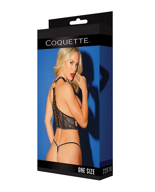 Anal Black Label Harness wRose Gold Rings Black OS Coquette Black Label Anal Black Label Harness wRose Gold Rings Black OS Coquette Black Label