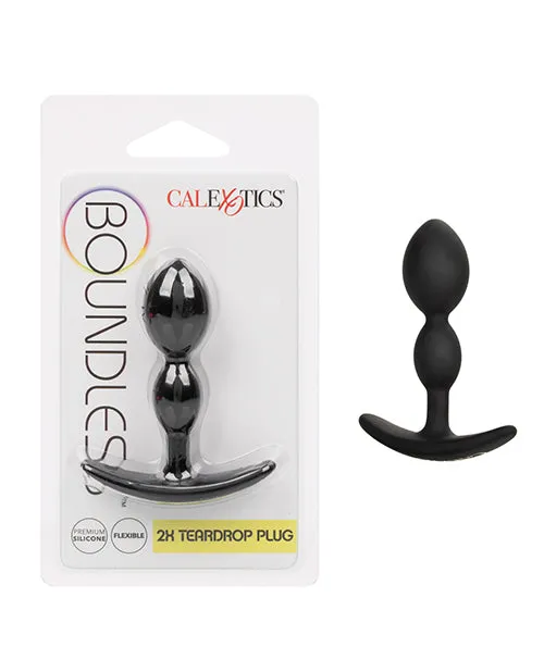 Anal Boundless Boundless 2X Teardrop Silicone Anal Plug Black Anal Boundless Boundless 2X Teardrop Silicone Anal Plug Black