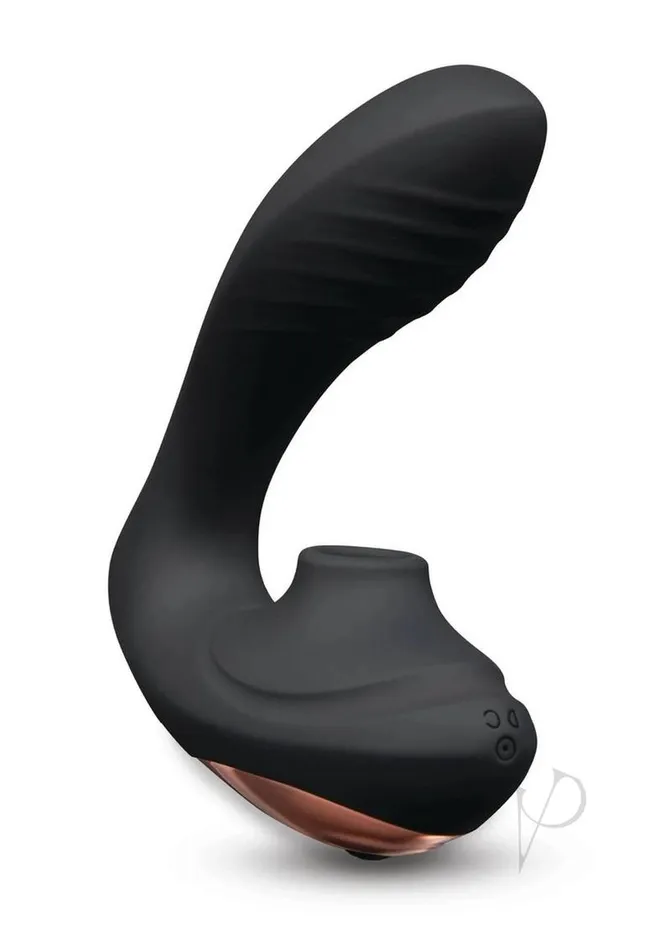 Anal Coquette Coquette The Lay Me Down Rechargeable Silicone Massager BlackGold Anal Coquette Coquette The Lay Me Down Rechargeable Silicone Massager BlackGold