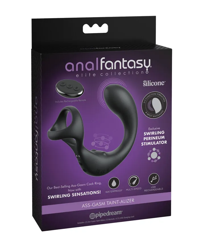 Anal Fantasy Elite AssGasm TaintAlizer Rechargeable Silicone Prostate Stimulator with Remote Control Black Anal Fantasy Elite Anal Anal Fantasy Elite AssGasm TaintAlizer Rechargeable Silicone Prostate Stimulator with Remote Control Black Anal Fantasy Elite Anal