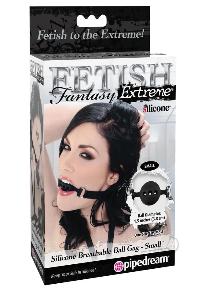 Anal Fetish Fantasy Extreme Fetish Fantasy Extreme Silicone Breathable Ball Gag Small Black