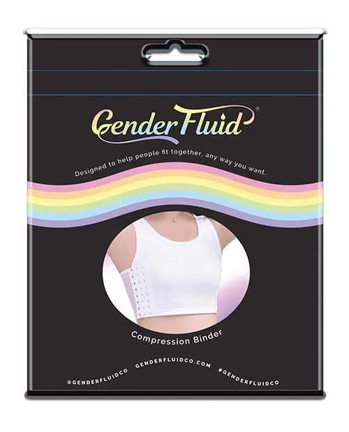 Anal Gender Fluid Gender Fluid Chest Compression Binder M White