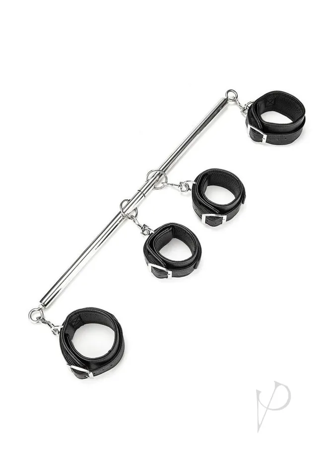 Anal Lux Fetish 4 Cuff Expandable Spreader Bar Set Black Lux Fetish Anal Lux Fetish 4 Cuff Expandable Spreader Bar Set Black Lux Fetish
