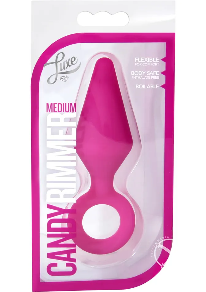 Anal Luxe Luxe Candy Rimmer Silicone Butt Plug Medium Pink