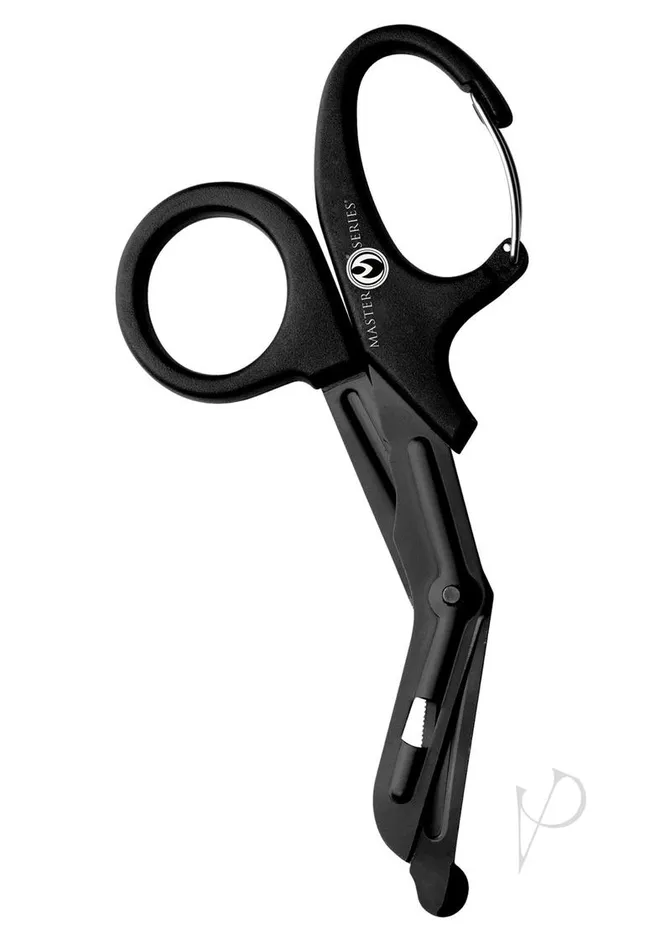 Anal Master Series Snip Heavy Duty Bondage Stainless Steel Scissors with Clip Black Master Series