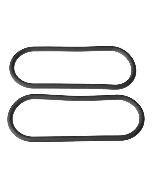 Anal Perfect Fit The Xplay Wrap Ring Silicone Slim 15in 2 pack Black