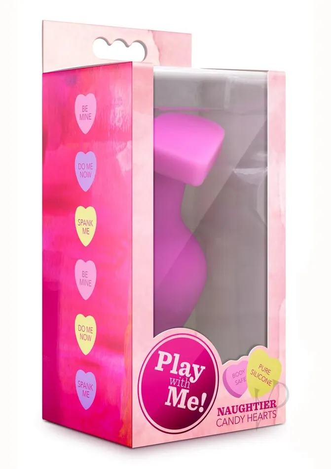 Anal Play With Me Play with Me Naughtier Candy Heart Ride Me Silicone Butt Plug Pink Anal Play With Me Play with Me Naughtier Candy Heart Ride Me Silicone Butt Plug Pink