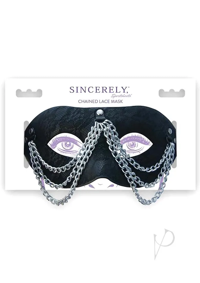 Anal Sincerely Chained Lace Mask Black Sincerely