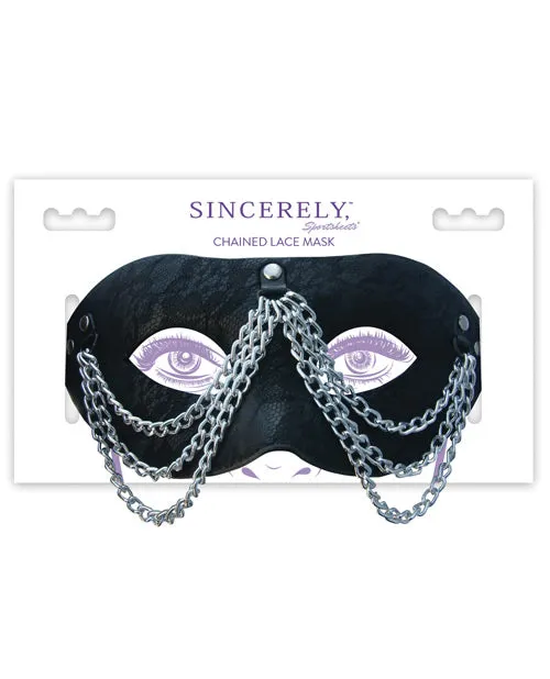 Anal Sincerely Chained Lace Mask Black Sincerely