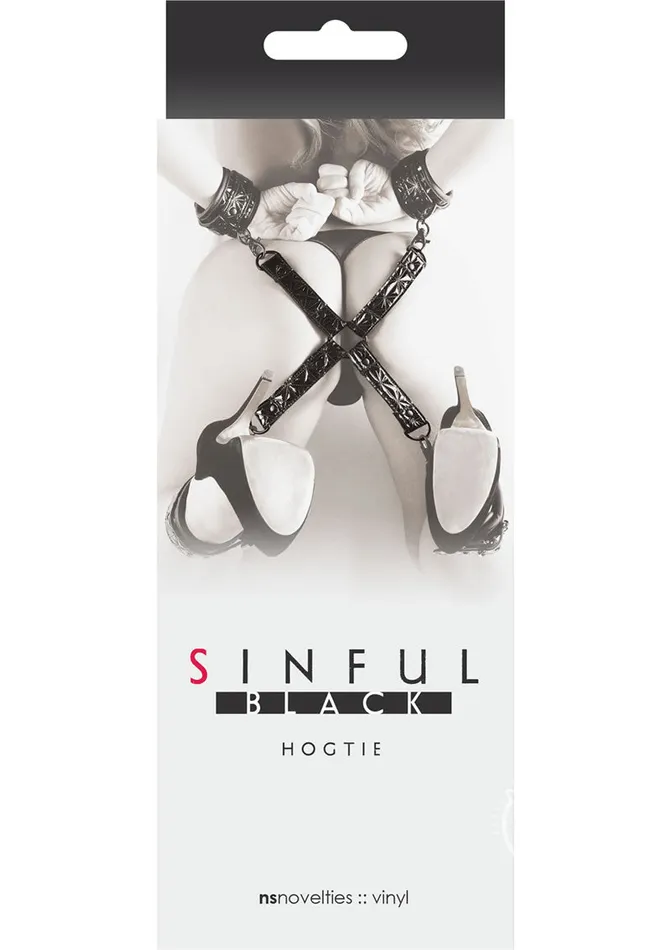Anal Sinful By Ns Novelties Sinful Hogtie Restraint Black