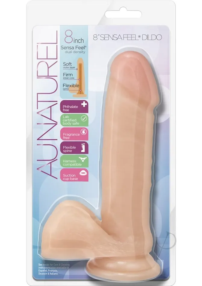 Au Naturel Sensa Feel Dildo with Suction Cup 8in Vanilla Au Naturel Female Sex Toys Au Naturel Sensa Feel Dildo with Suction Cup 8in Vanilla Au Naturel Female Sex Toys