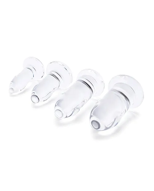 B Vibe Anal BVibes Anal Dilators Glass Plug Set 4 per Set Clear