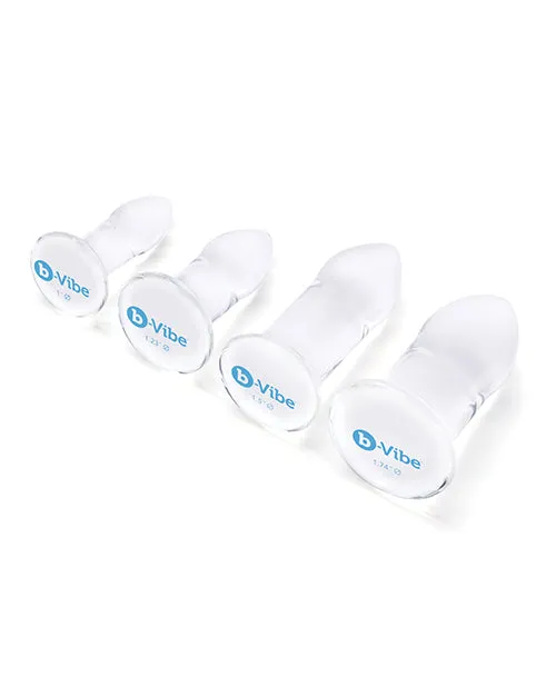 B Vibe Anal BVibes Anal Dilators Glass Plug Set 4 per Set Clear