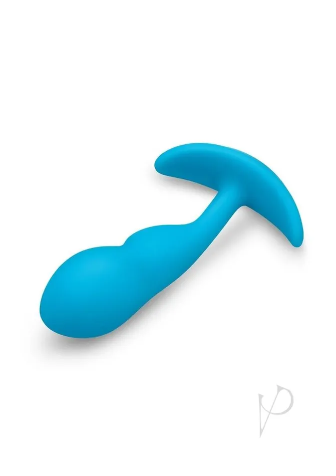 BVibe PSpot Rechargeable Silicone Snug Plug with Remote Control 95g Blue B Vibe Female Sex Toys