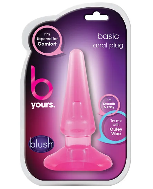 B Yours Basic Butt Plug Pink B Yours Anal B Yours Basic Butt Plug Pink B Yours Anal