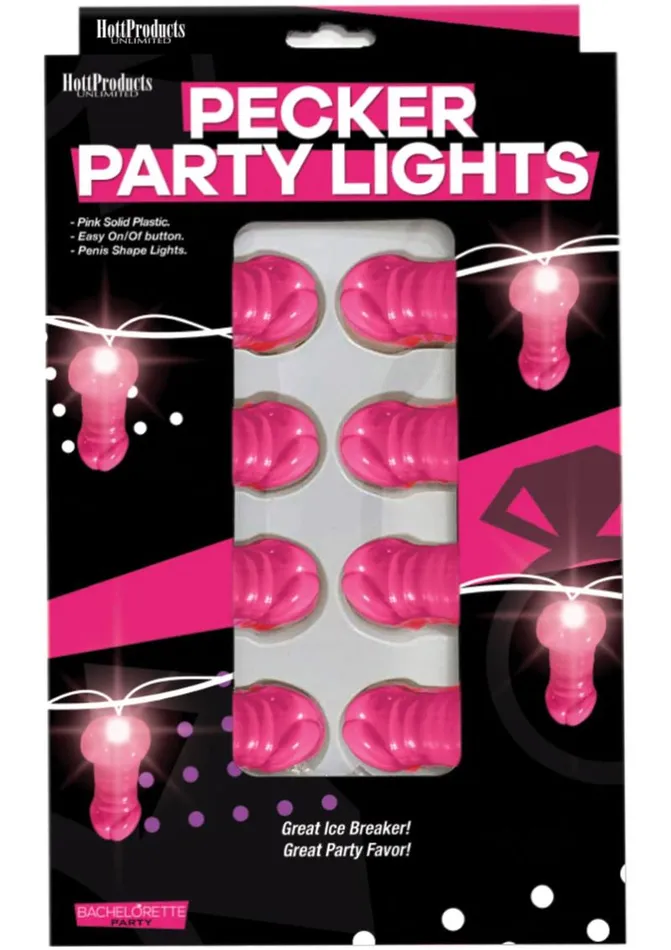 Bachelorette Pecker Party Lights Pink Bachelorette Vibrators