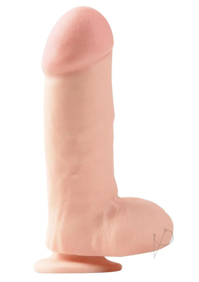 Basix Big 7 with Suction Cup 7in Vanilla Basix Rubber Works Female Sex Toys