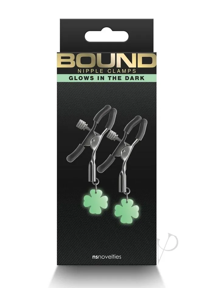 Bound Female Sex Toys Bound Nipple Clamps G4 Iron Glow in the Dark Gray