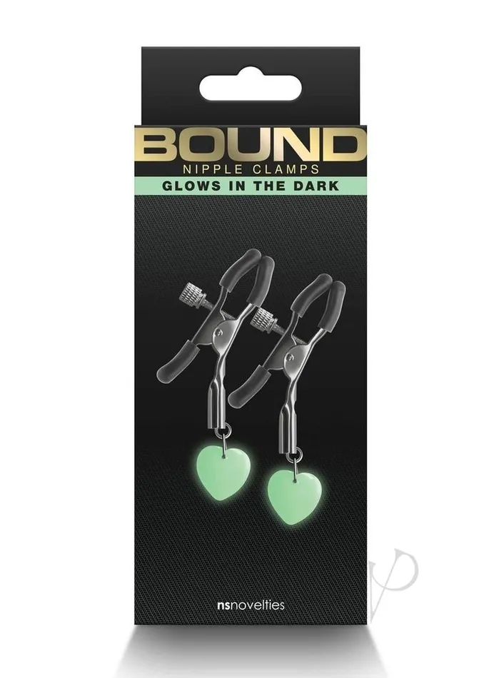Bound Nipple Clamps G3 Iron Glow in the Dark Gray Bound Female Sex Toys